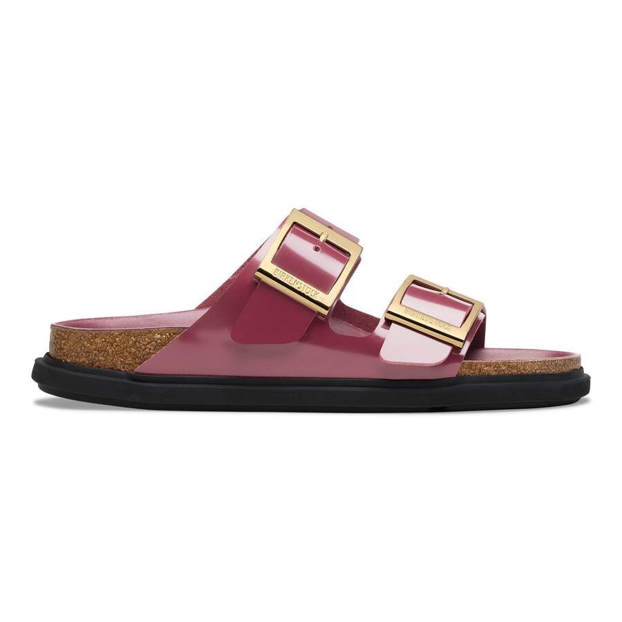 Arizona Droplet Buckle Natural Leather Patent - Zinfandel High Shine