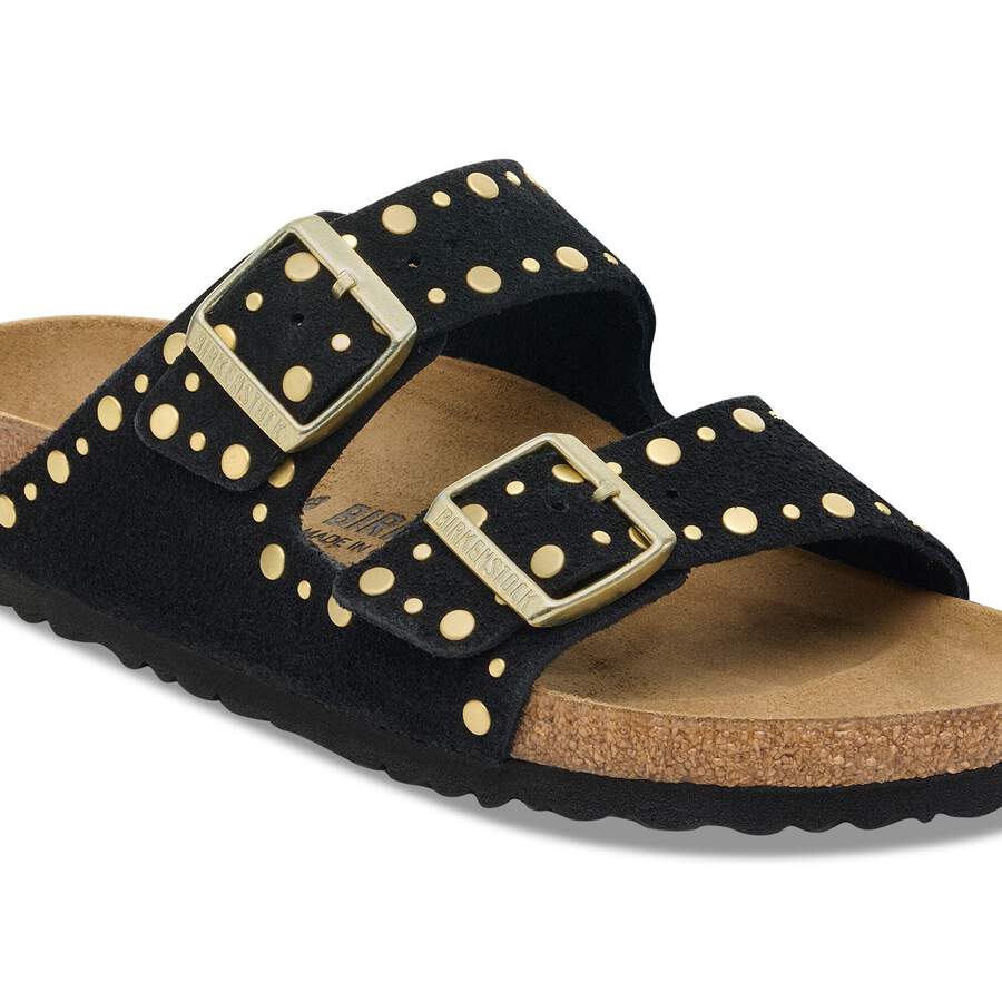 Arizona Rivet Suede Leather - Black