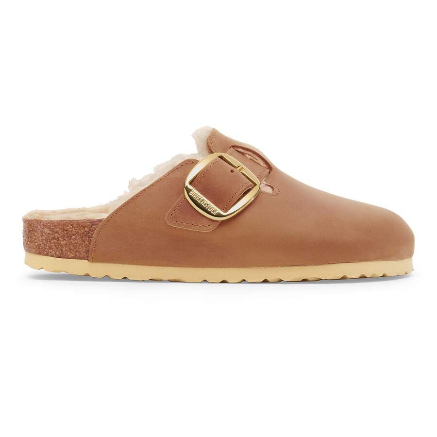Boston Big Buckle Shearling Natural Leather Oiled - Cognac