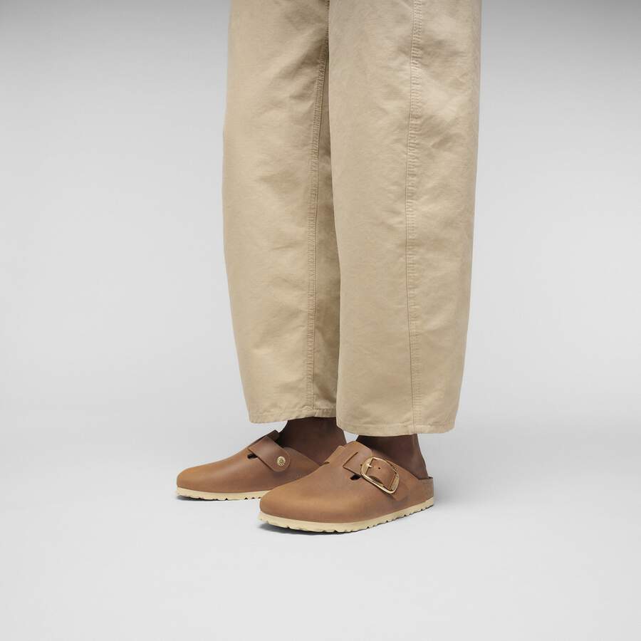 Boston Big Buckle Natural Leather Oiled - Cognac