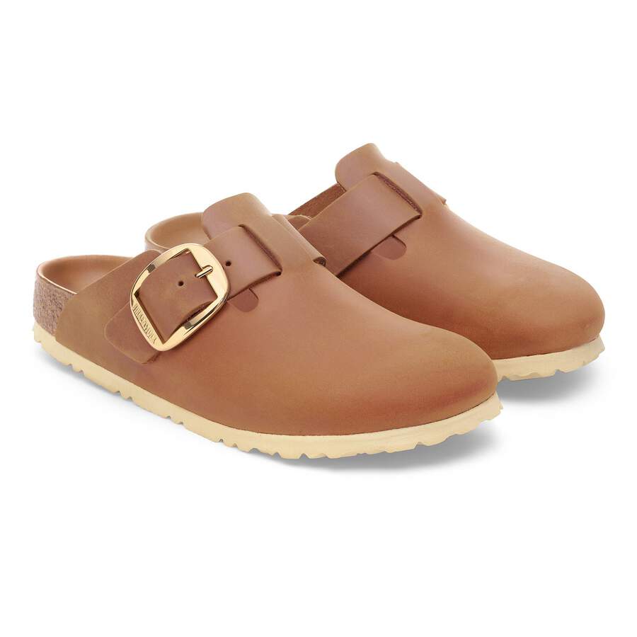 Boston Big Buckle Natural Leather Oiled - Cognac