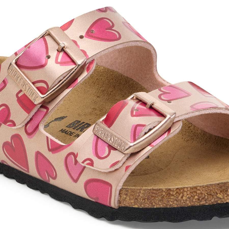 Arizona Kids Birko-Flor - Electric Metallic Copper Hearts