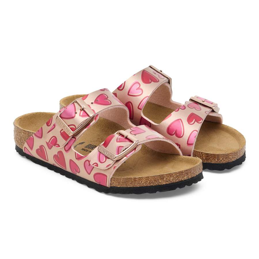 Arizona Kids Birko-Flor - Electric Metallic Copper Hearts
