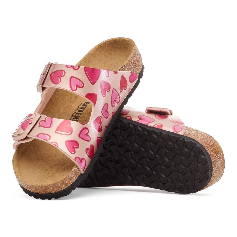 Arizona Kids Birko-Flor - Electric Metallic Copper Hearts