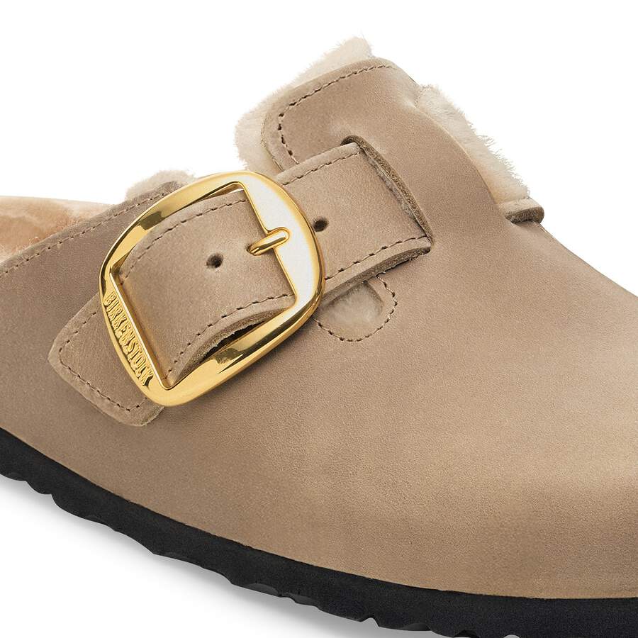 Boston Big Buckle Shearling Natural Leather Oiled - Tobacco Brown