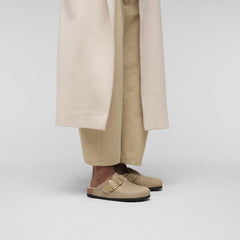 Boston Big Buckle Shearling Natural Leather Oiled - Tobacco Brown