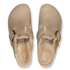Boston Big Buckle Shearling Natural Leather Oiled - Tobacco Brown
