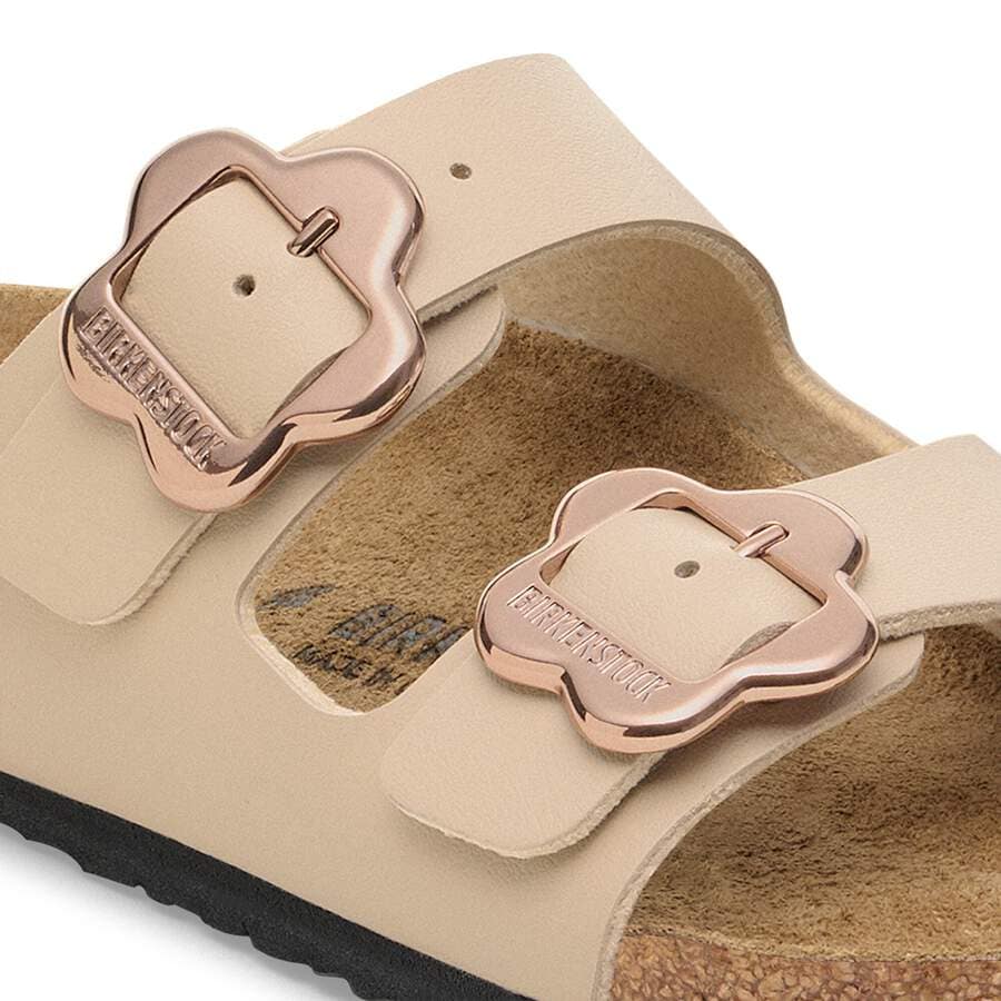 Arizona Flower Buckle Kids Birko-Flor - Sandcastle