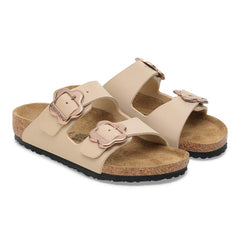 Arizona Flower Buckle Kids Birko-Flor - Sandcastle