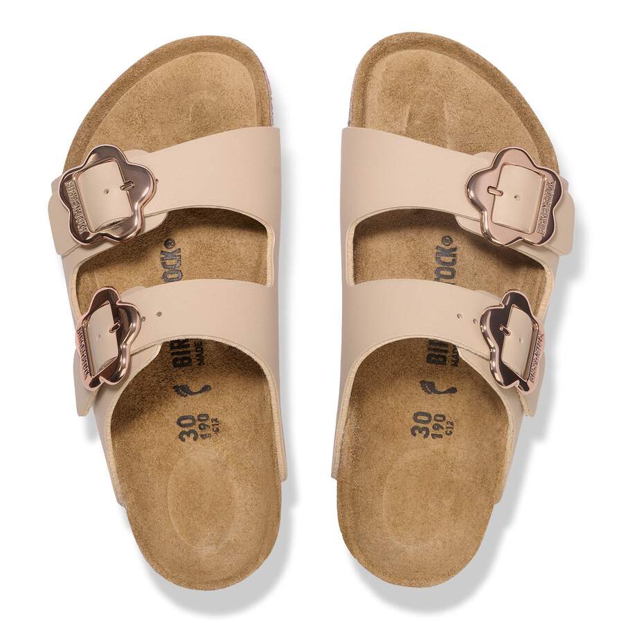 Arizona Flower Buckle Kids Birko-Flor - Sandcastle