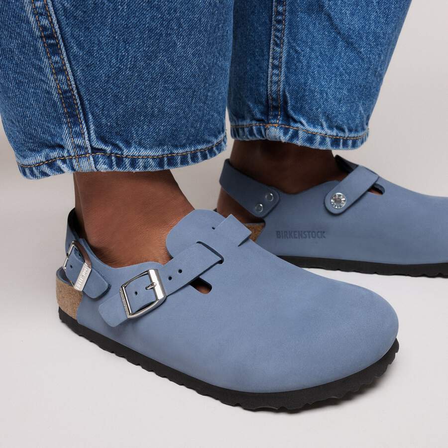 Tokio Nubuck Leather - Stone Blue