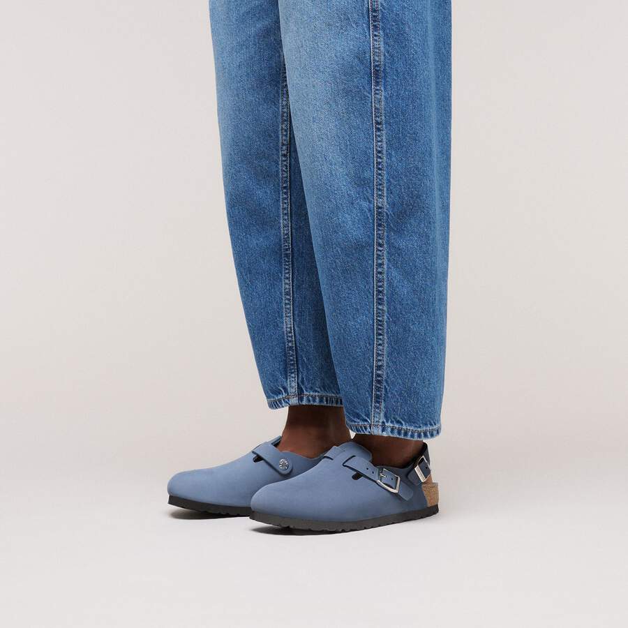 Tokio Nubuck Leather - Stone Blue