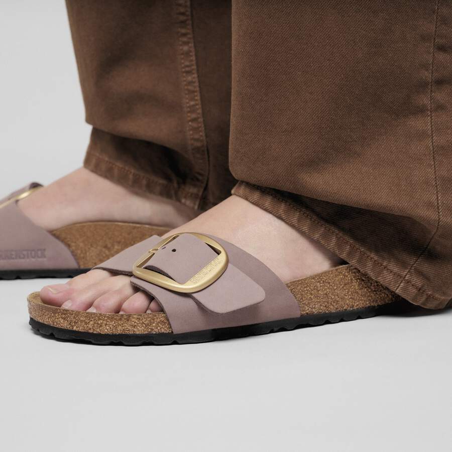 Madrid Big Buckle Nubuck Leather - Faded Purple