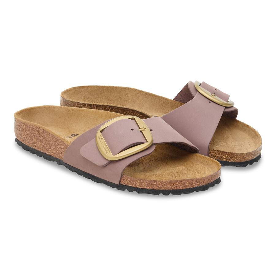Madrid Big Buckle Nubuck Leather - Faded Purple