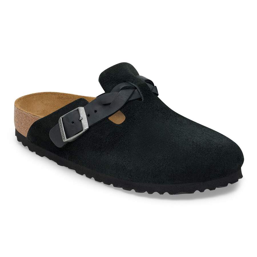 Boston Braided Suede Leather - Black