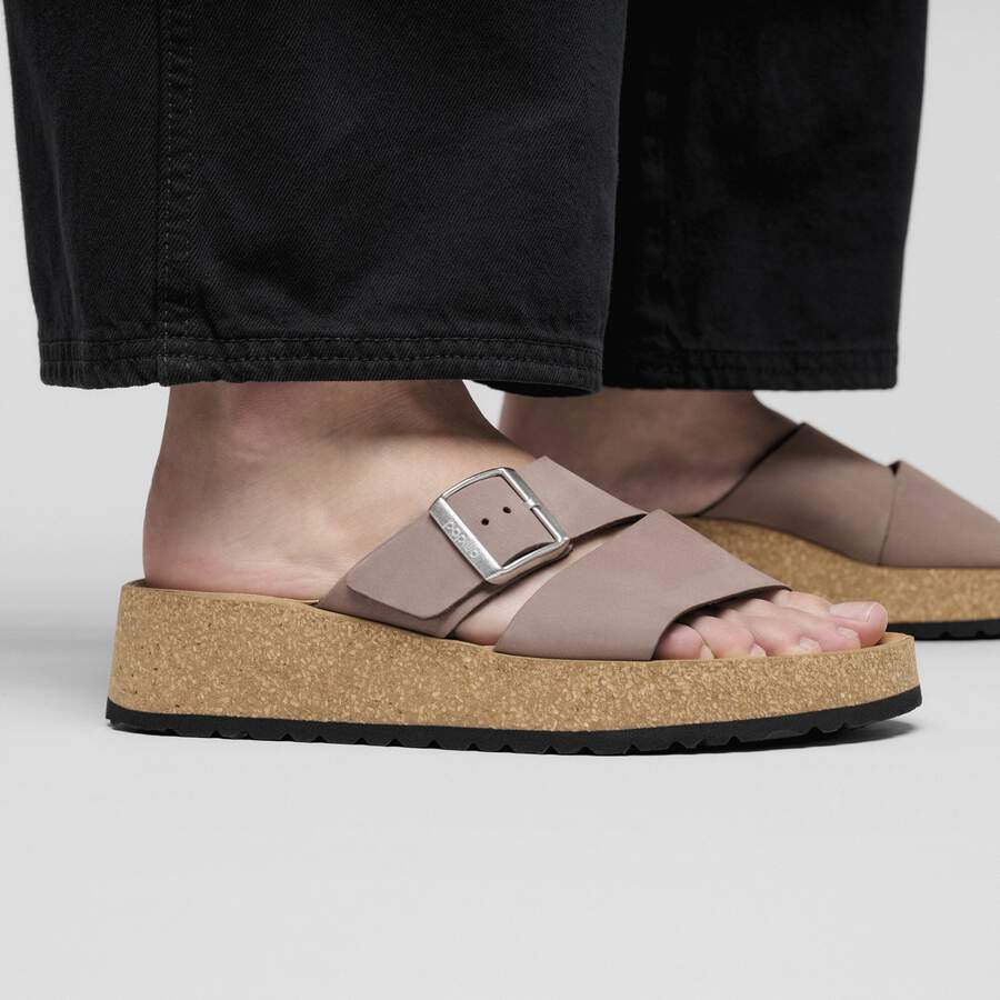 Almina Nubuck Leather - Faded Purple