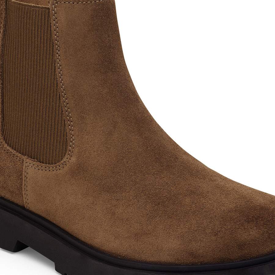 Highwood Slip On Women Suede Leather - Dark Tea