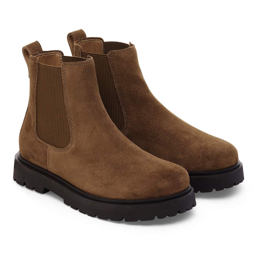 Highwood Slip On Women Suede Leather - Dark Tea