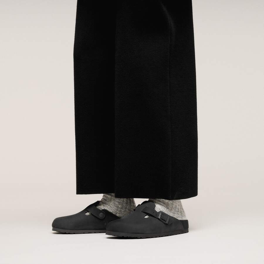 Boston Nubuck Leather - Black