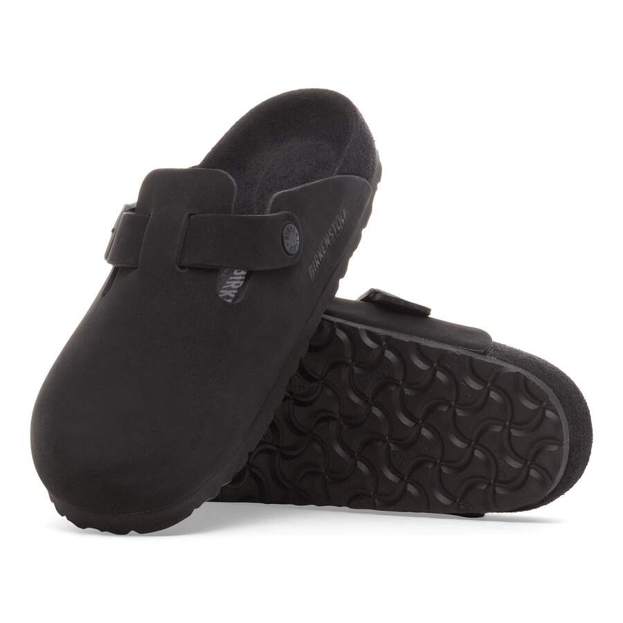 Boston Nubuck Leather - Black