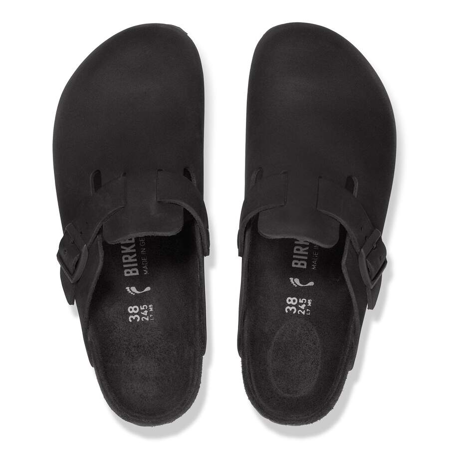 Boston Nubuck Leather - Black