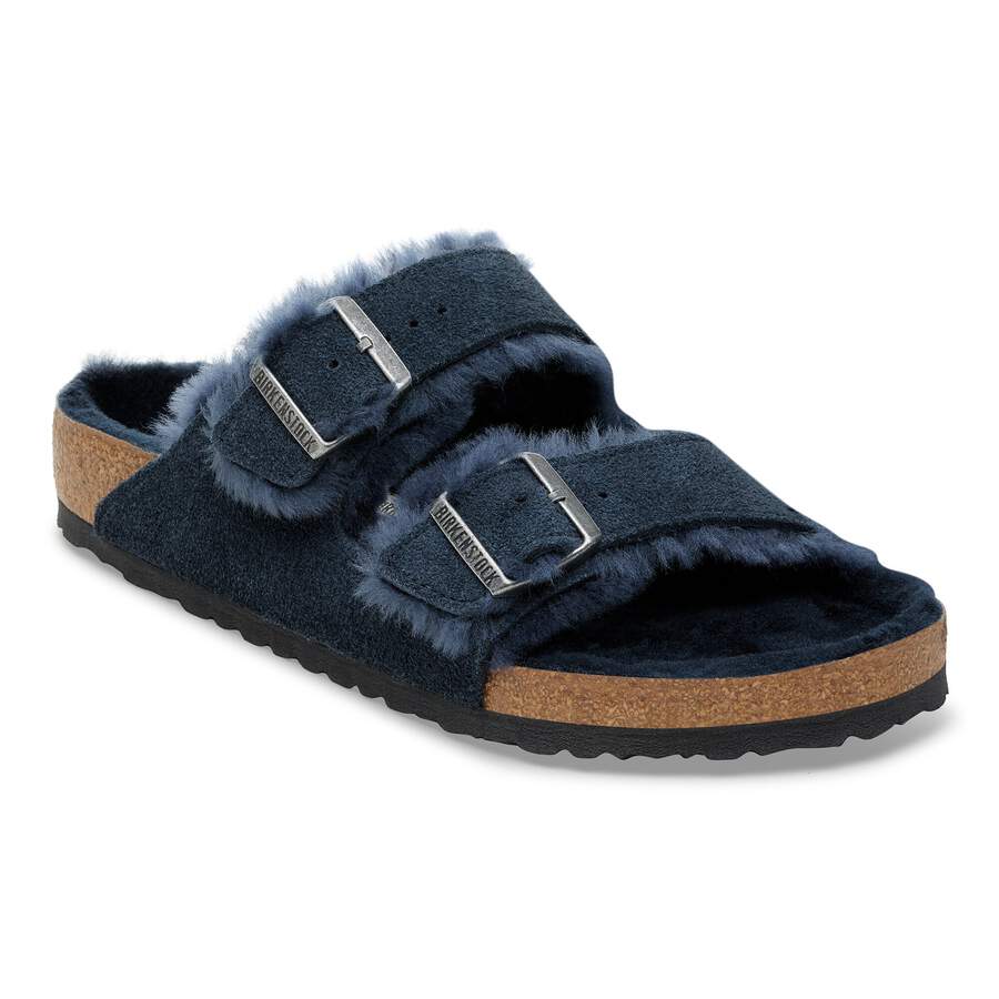 Arizona Shearling Suede Leather/Fur - New Navy