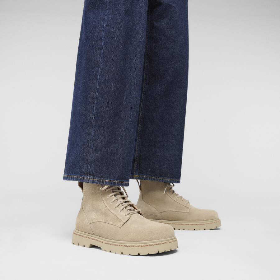 Highwood Lace Mid Men Suede Leather - Taupe