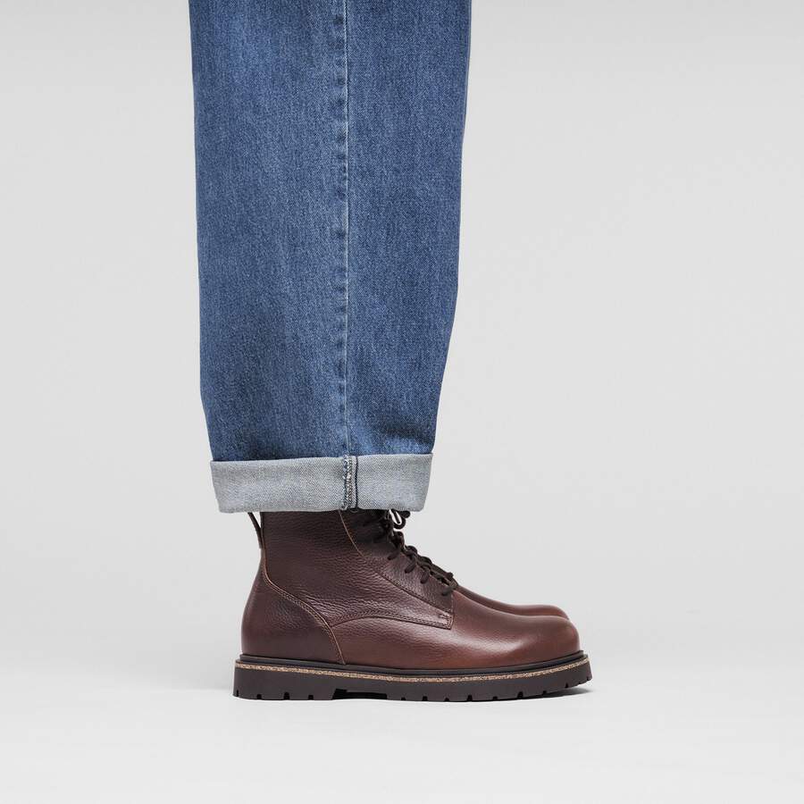 Highwood Lace Mid Men Natural Leather - Chocolate