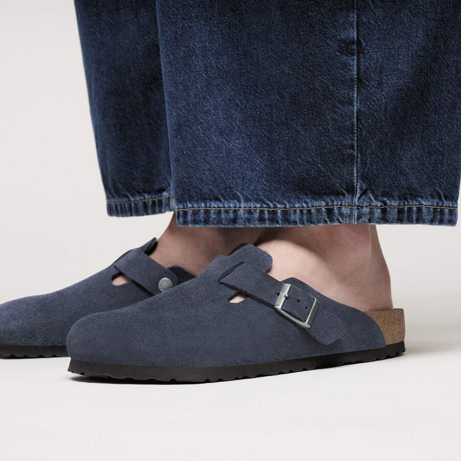 Boston Soft Footbed Suede Leather - New Navy Tonal