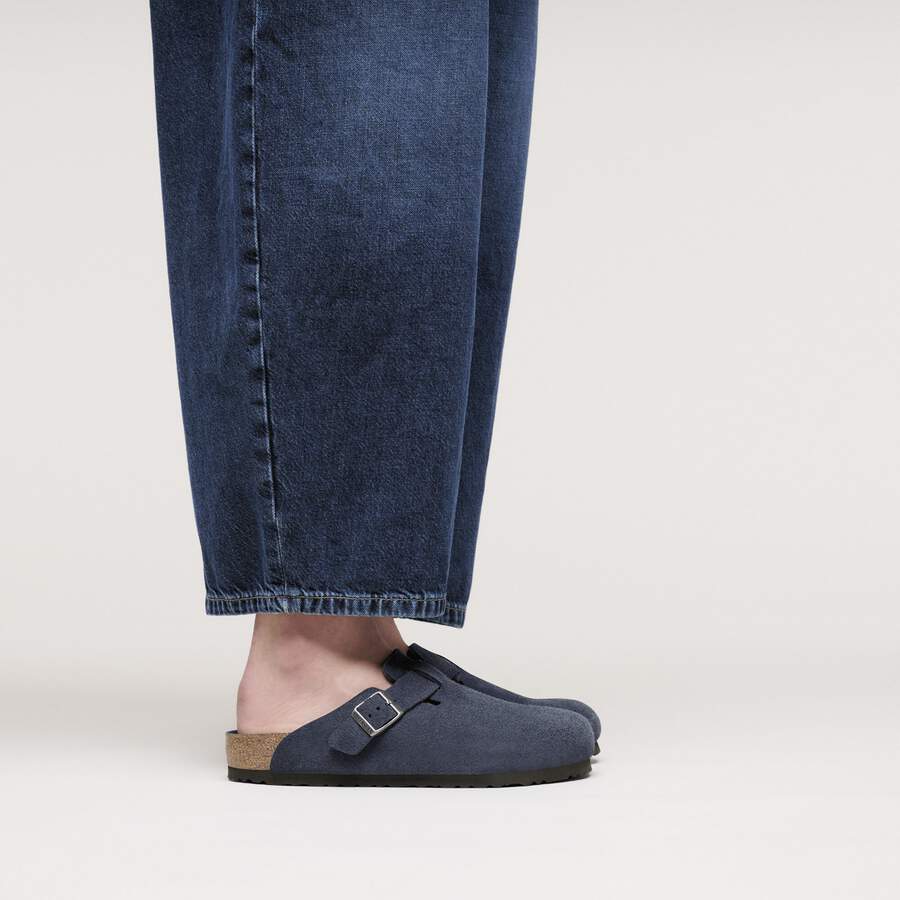 Boston Soft Footbed Suede Leather - New Navy Tonal