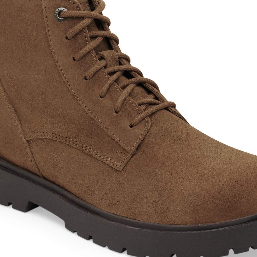 Highwood Lace Mid Women Suede Leather - Dark Tea