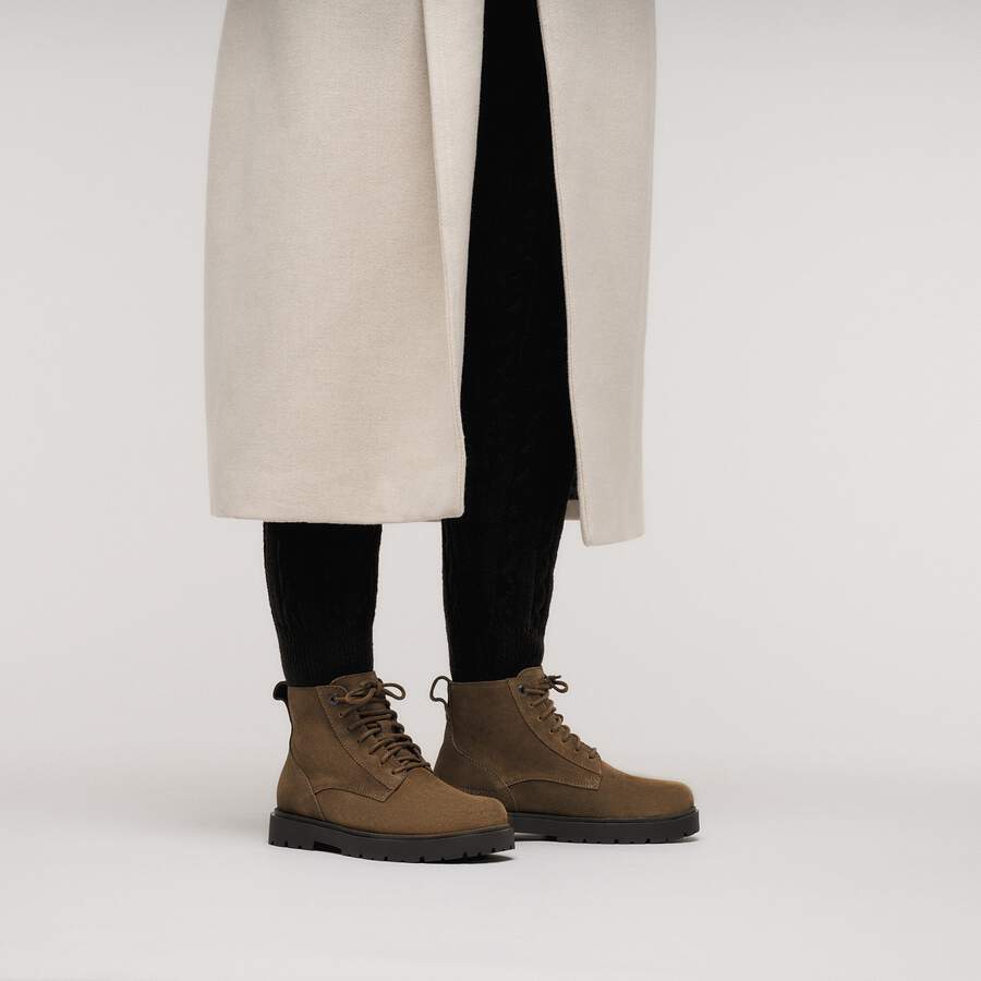 Highwood Lace Mid Women Suede Leather - Dark Tea