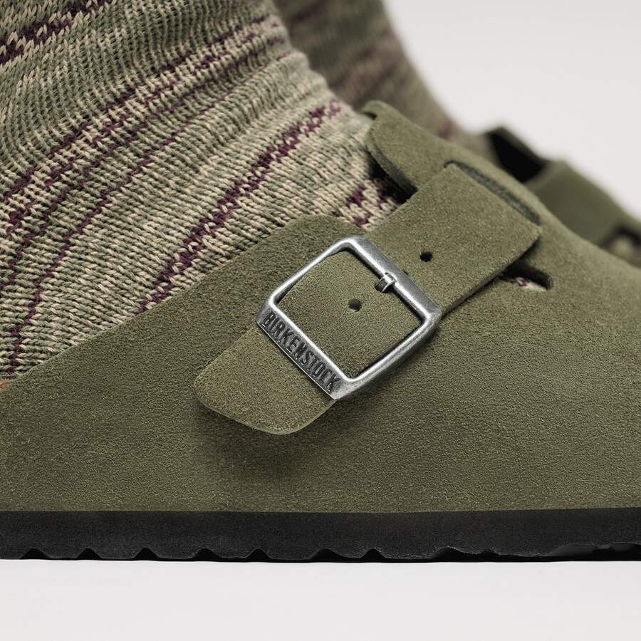 Boston Soft Footbed Suede Leather - Thyme Tonal