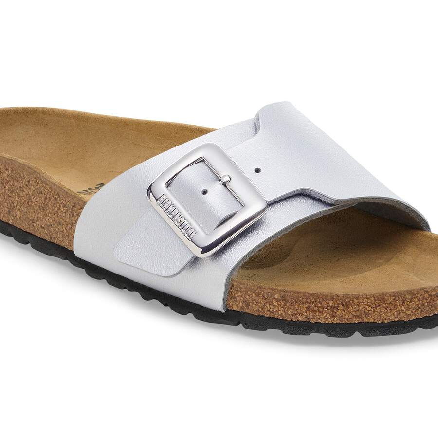 Catalina Cushion Buckle Birko-Flor - Silver Metallic