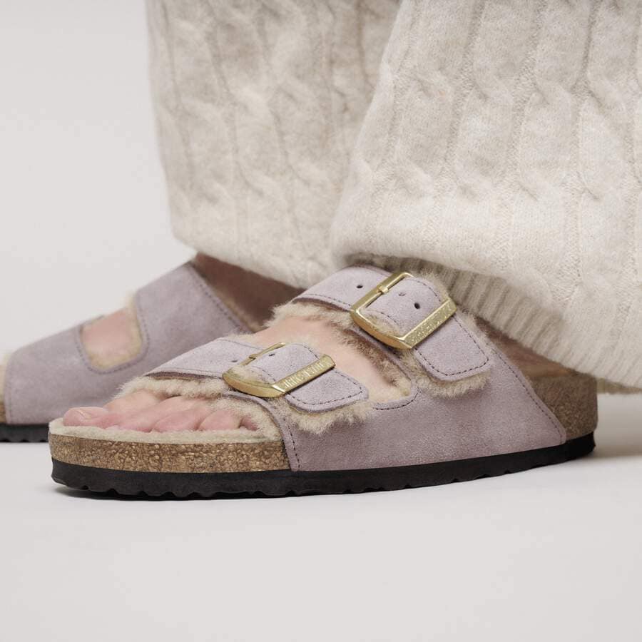 Arizona Shearling Suede Leather/Fur - Suede Shimmering Faded Purple