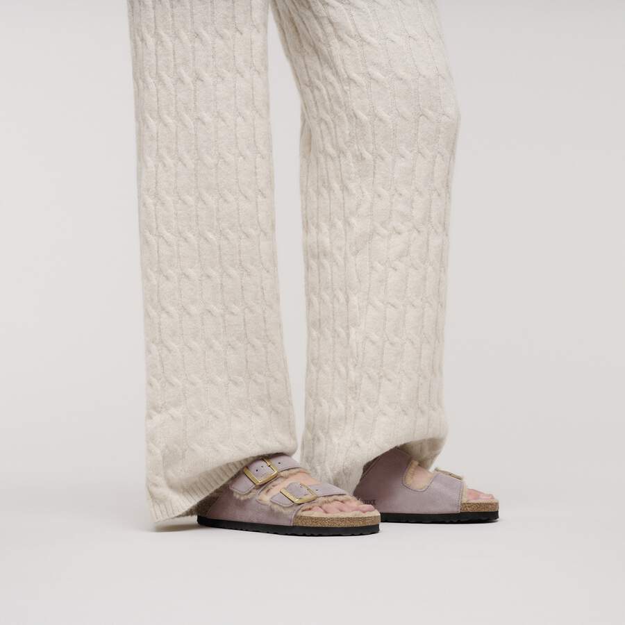 Arizona Shearling Suede Leather/Fur - Suede Shimmering Faded Purple
