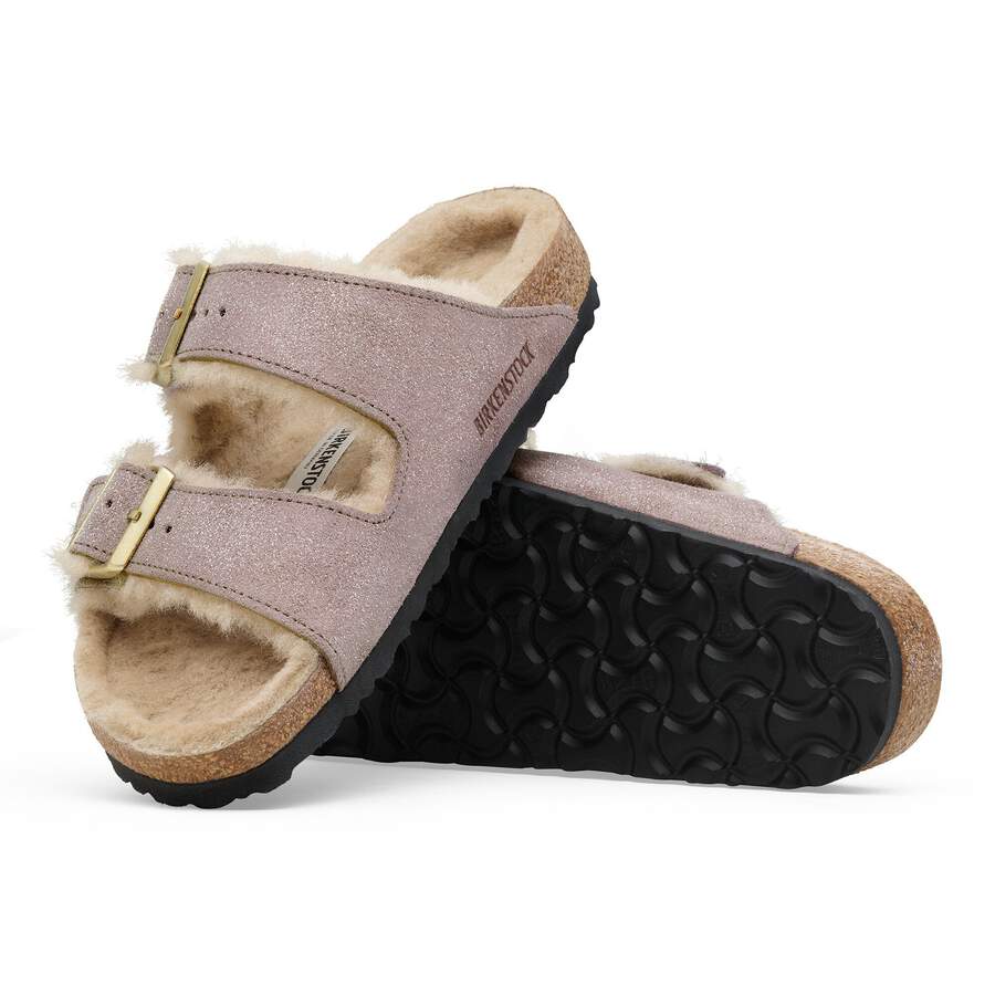 Arizona Shearling Suede Leather/Fur - Suede Shimmering Faded Purple