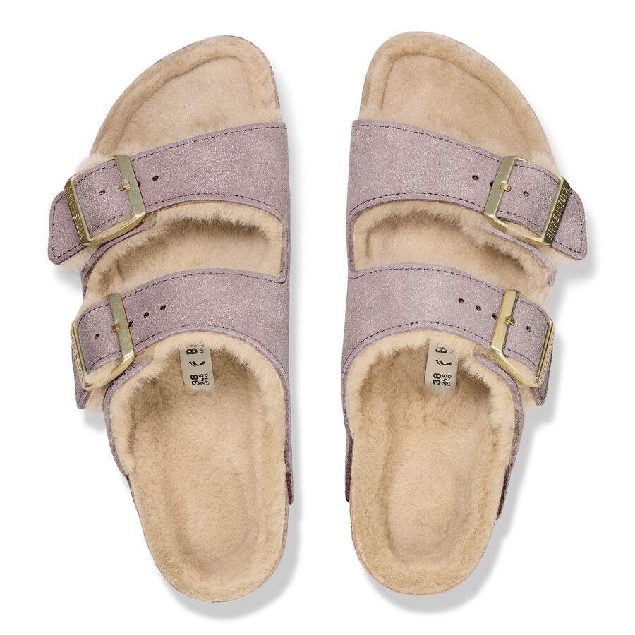Arizona Shearling Suede Leather/Fur - Suede Shimmering Faded Purple