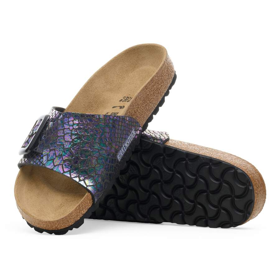 Catalina Cushion Buckle Synthetik - Shiny Snake Black