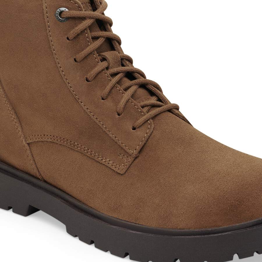 Highwood Lace Mid Men Suede Leather - Dark Tea