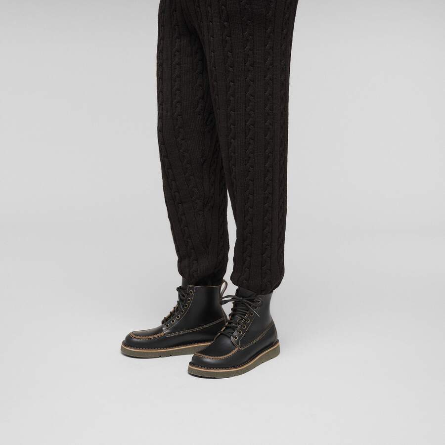 Birmingham Moc Natural Leather Oiled - Black