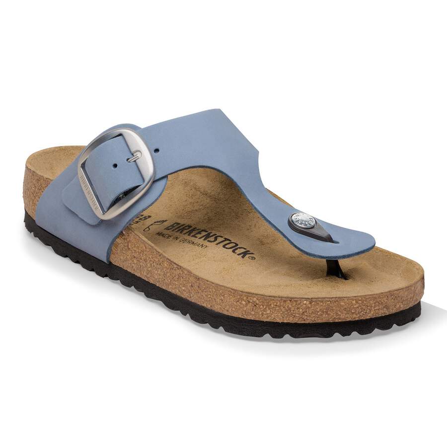 Gizeh Big Buckle Nubuck Leather - Stone Blue
