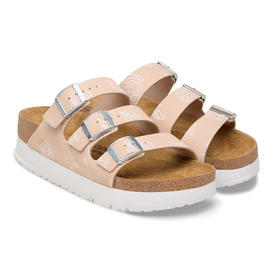 Florida III PAP Flex Platform Nubuck Leather - Light Rose Flower