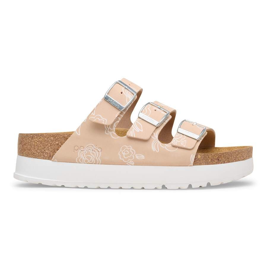 Florida III PAP Flex Platform Nubuck Leather - Light Rose Flower