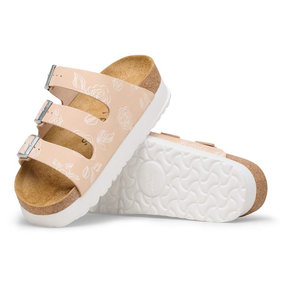 Florida III PAP Flex Platform Nubuck Leather - Light Rose Flower