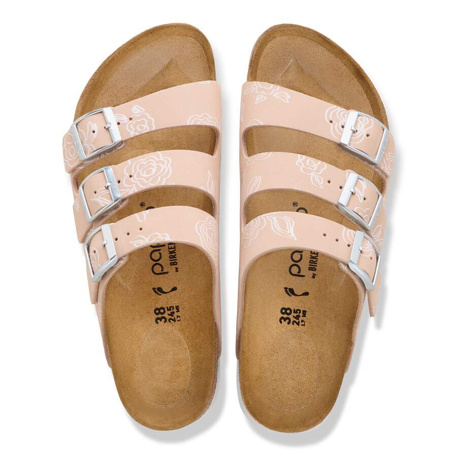 Florida III PAP Flex Platform Nubuck Leather - Light Rose Flower