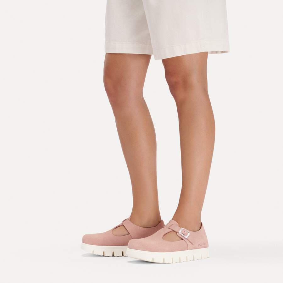 Paris Chunky Suede Leather - Pink Clay