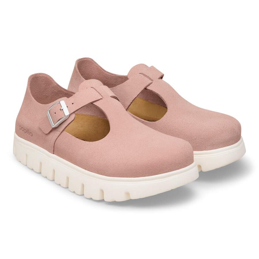 Paris Chunky Suede Leather - Pink Clay