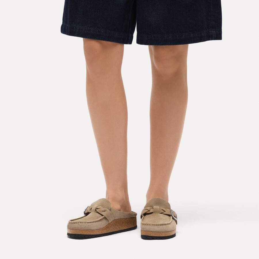 Buckley  Braided Suede Leather - Taupe