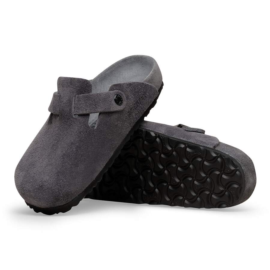 Boston Suede Leather - Charcoal